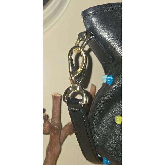 Tehra & B Ladies Knot Design Leather Satchel Bag - Picture 5 of 14